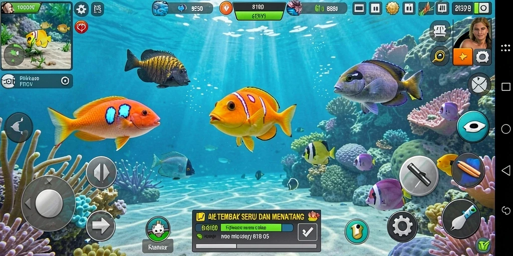 Gameplay seru dalam Tembak Ikan 8180 dengan berbagai ikan yang menantang.