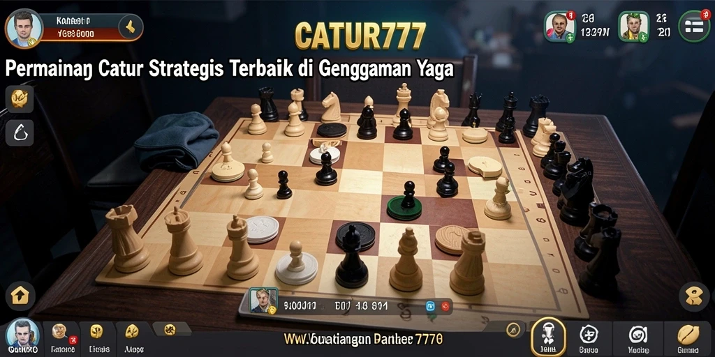 Tampilan gameplay seru di CATUR777 dengan pertempuran catur strategis.