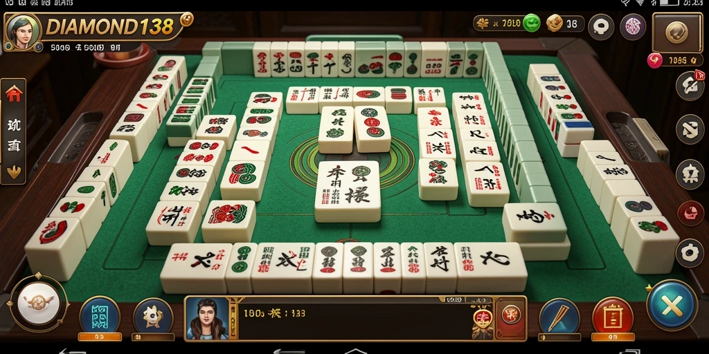 Tangkapan layar dari gameplay menarik DIAMOND138 Mahjong.
