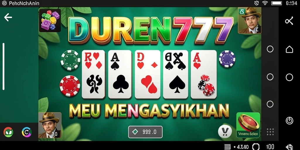 Tampilan seru gameplay DUREN777 saat bermain domino.
