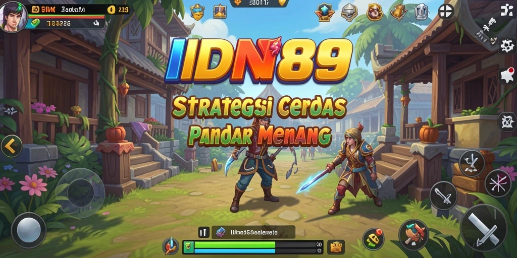 Screenshot IDN89 menunjukkan aksi pertempuran strategi yang intens.