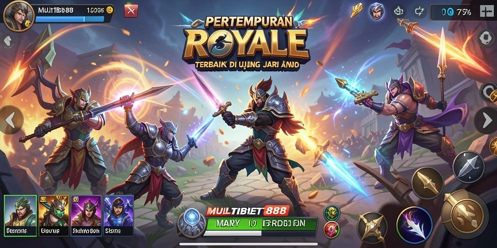 Tangkapan layar MULTIBET88 menunjukkan aksi Battle Royale yang mendebarkan.