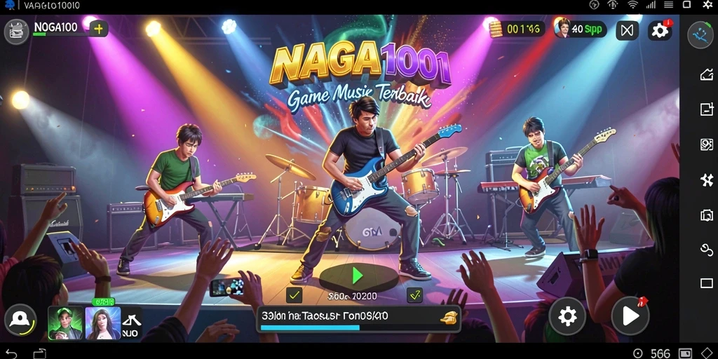 Screenshot NAGA1001 menampilkan gameplay seru dan interaktif dalam bermain musik.