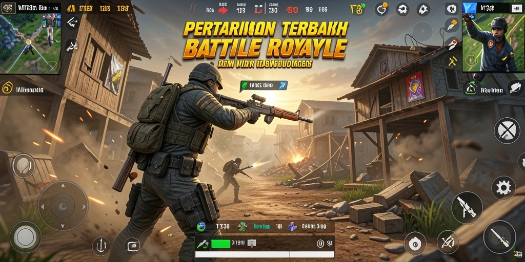 Screenshot gameplay VT38 yang menggambarkan aksi pertarungan seru.