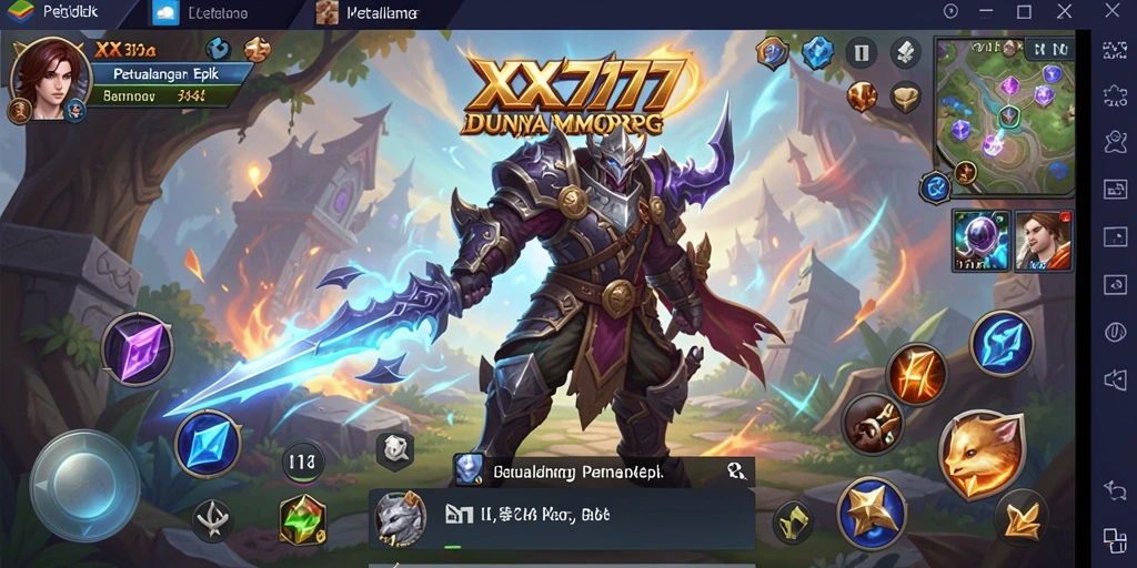 Tampilan gameplay seru di dunia MMORPG XXX777.
